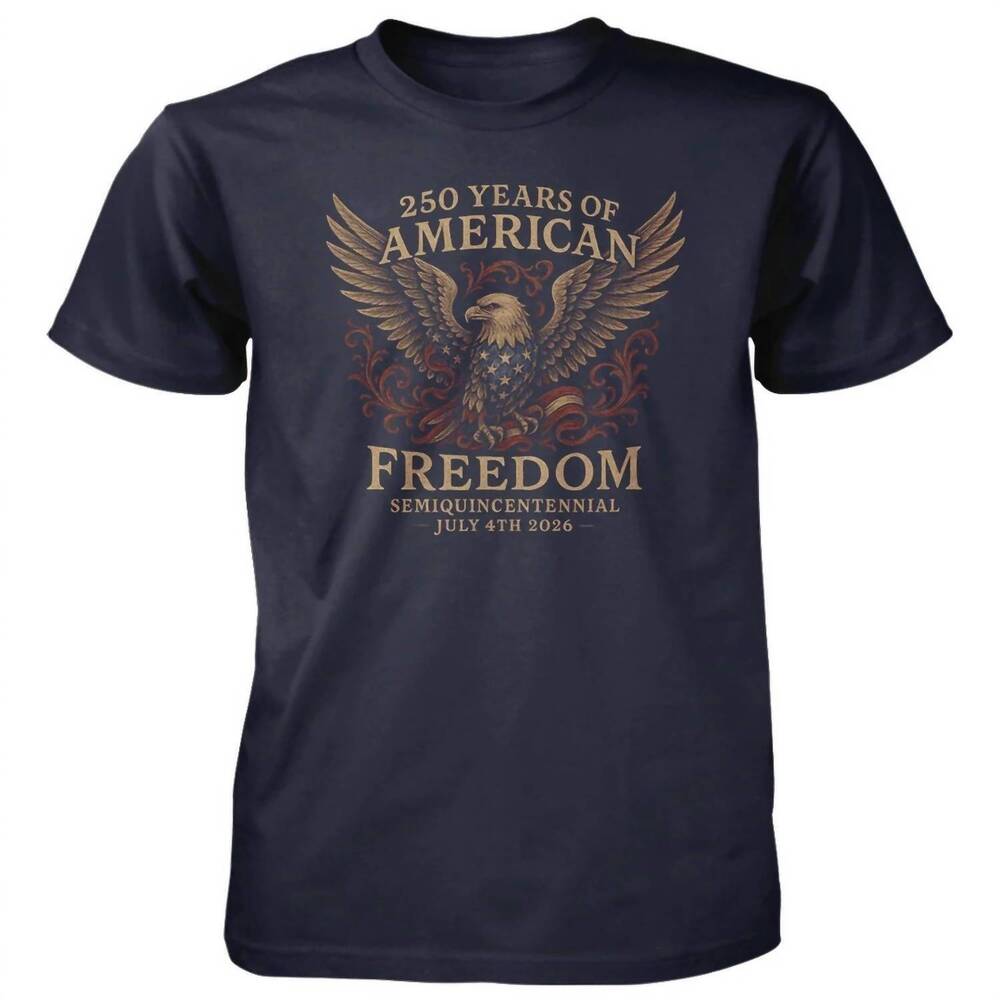 NEW AMERICAN TRADITIONS men's vintage freedom eagle t-shirt in navy